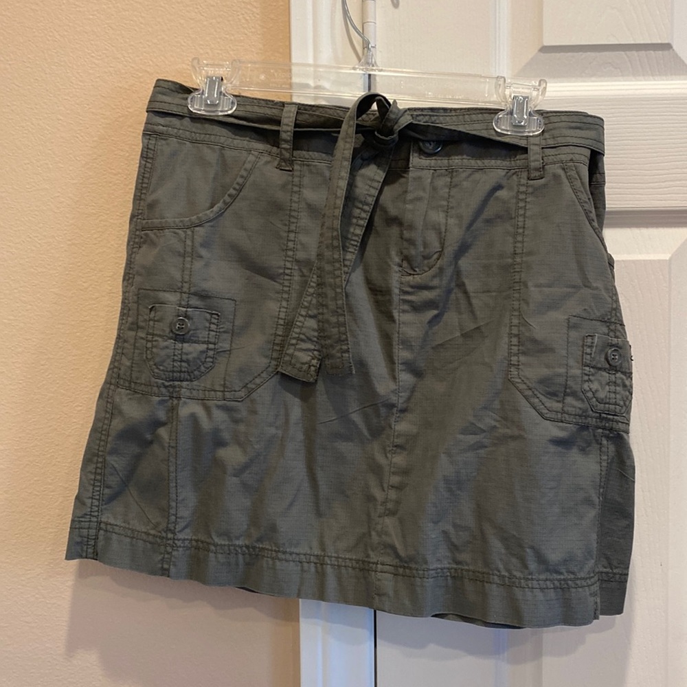 “caslon for petite focus” tie-front multi-pocket cargo skirt